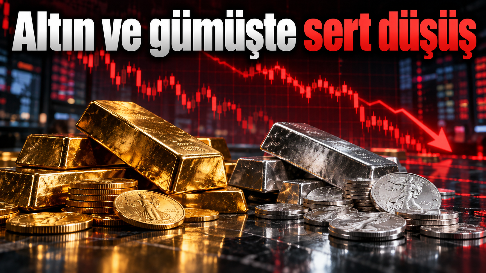 Altın ve gümüşte sert düşüş