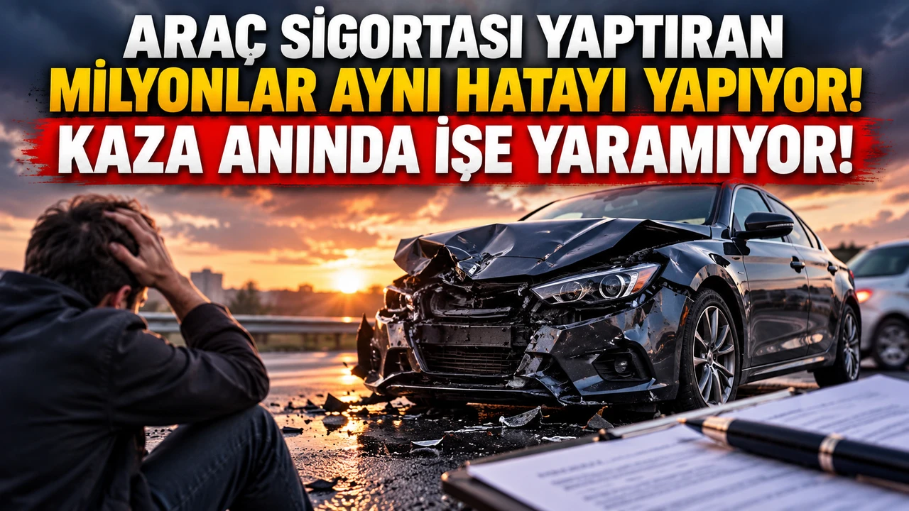 ARAÇ SİGORTASI YAPTIRAN MİLYONLAR AYNI HATAYI YAPIYOR! KAZA ANINDA İŞE YARAMIYOR!